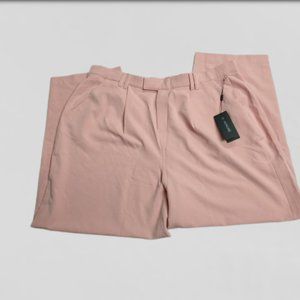 11 Honore Pants Women's Size 22 Pink Wide Leg Stretch Flat Front Pants